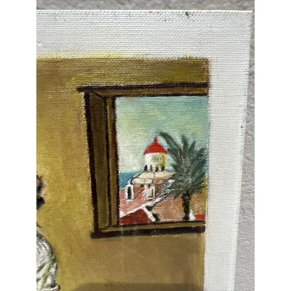 VTG Women Cooking Original Art Painting Oil on Board Artist Signed Max Levine - Picture 4 of 7